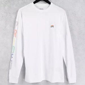 VANS Classic Pride Long Sleeve T-Shirt Men's Tee Shirt - White